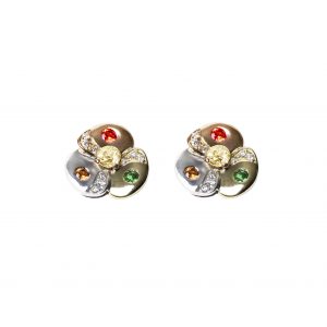 Fleur précieuse boucle d'oreille