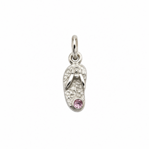 Pendentif charme Tong sertie